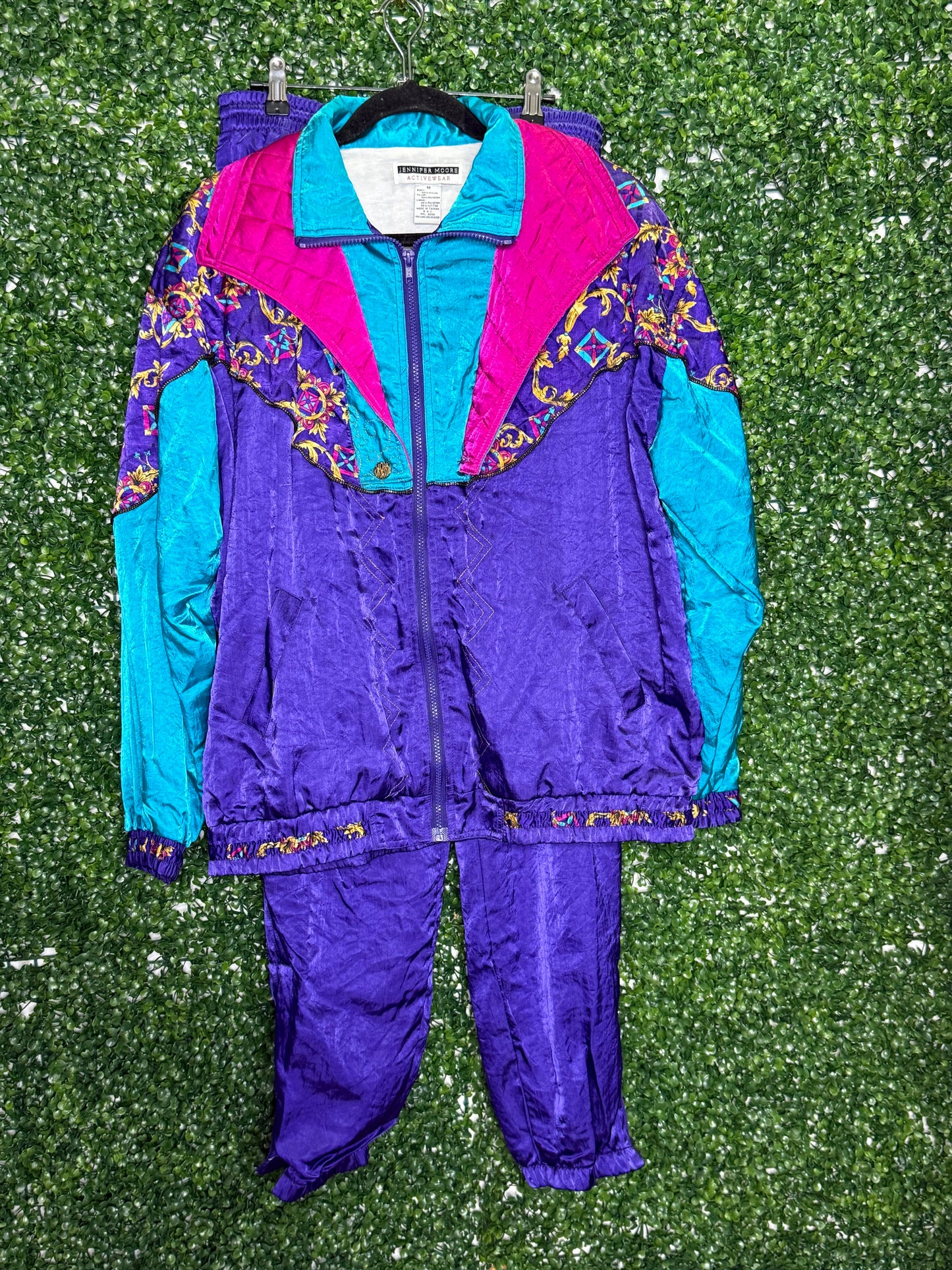 Jennifer Moore Active ware Vintage Windbreaker Set