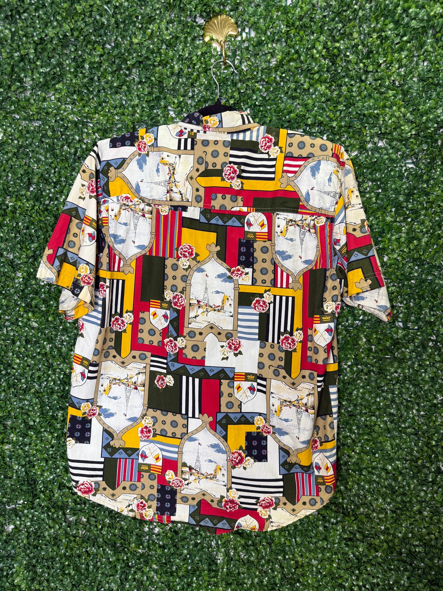 Jaspe Vintage Multi Patterned Vintage Button Up