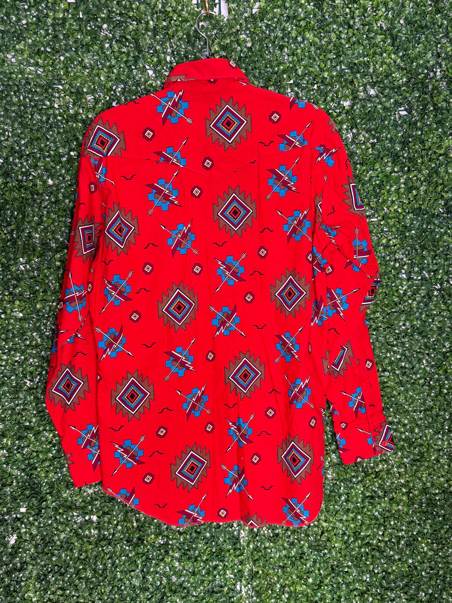 Aztec Print Wrangler Shirt Button Up