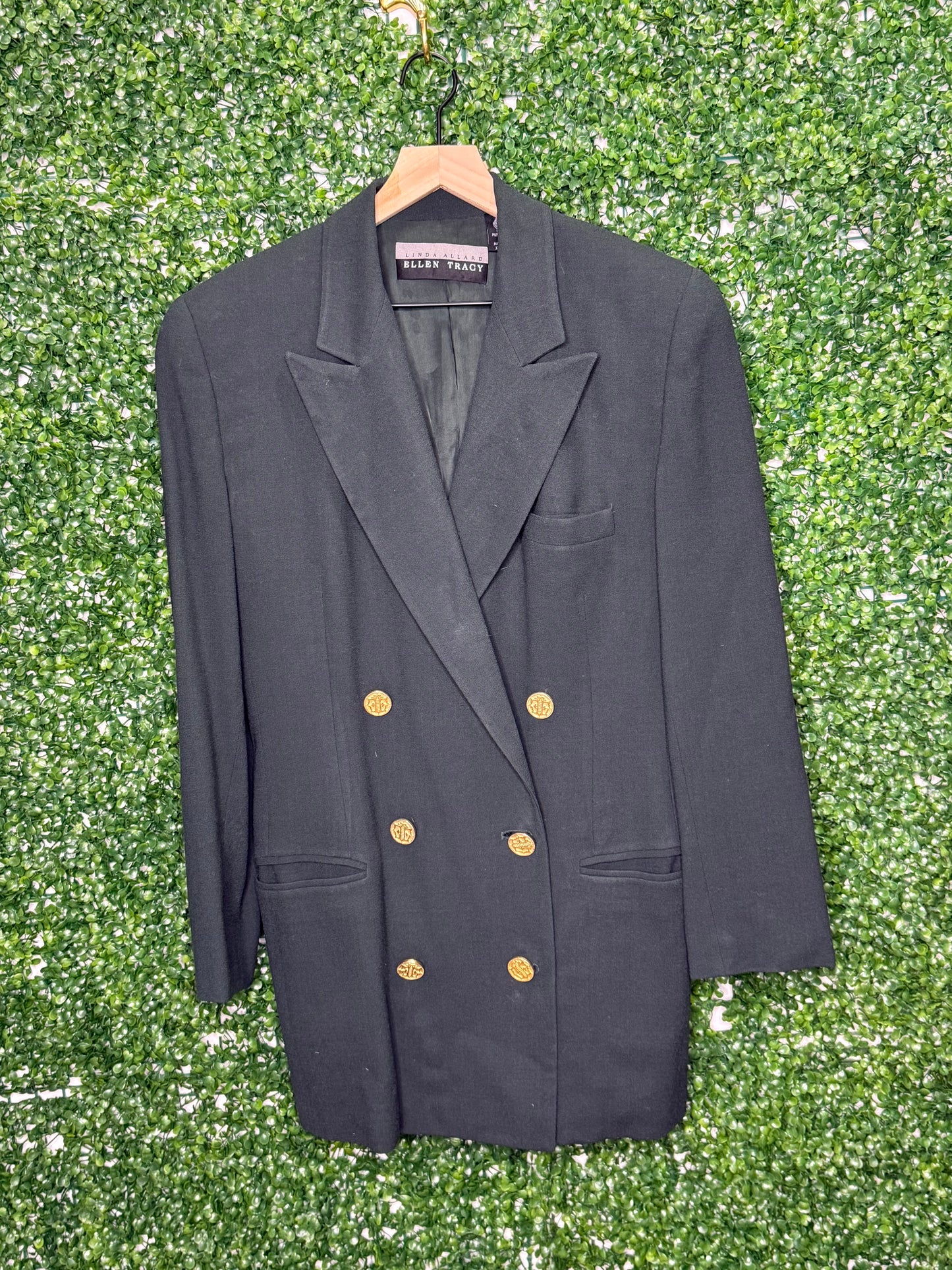 Ellen Tracy Hip Length Vintage Wool Blazer