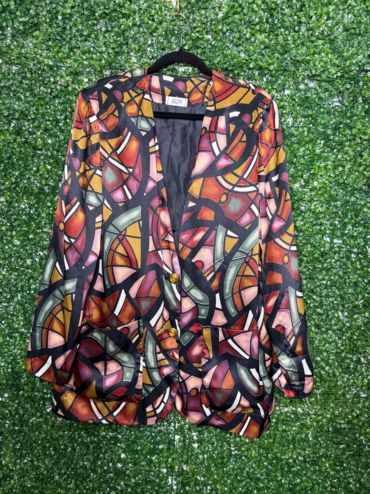 Stained Glass Patterned Blazer