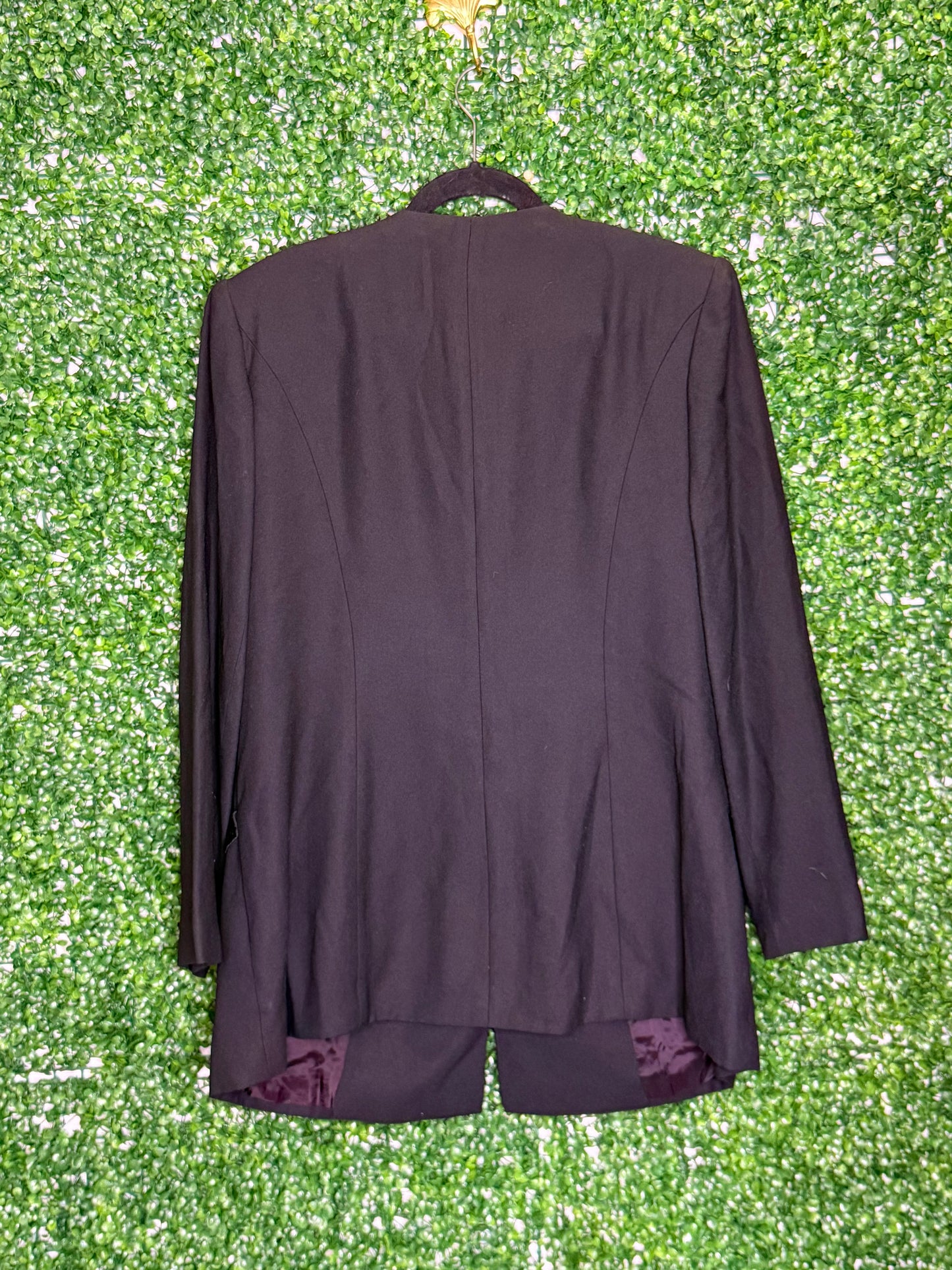 Bejeweled Collared Dress Black Blazer