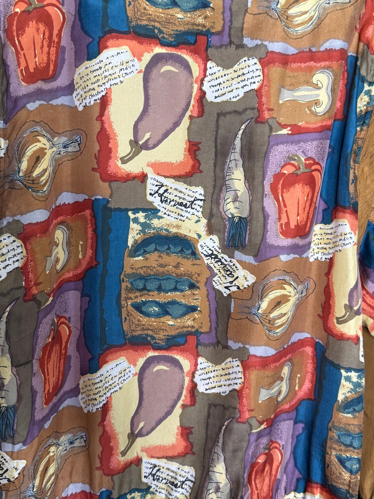 Vintage Patterned Silk Windbreaker