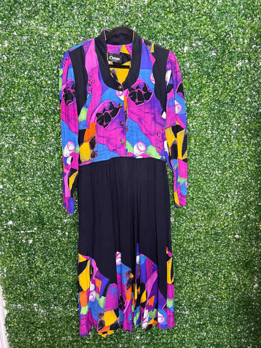 Choon Vintage Patterned Dress