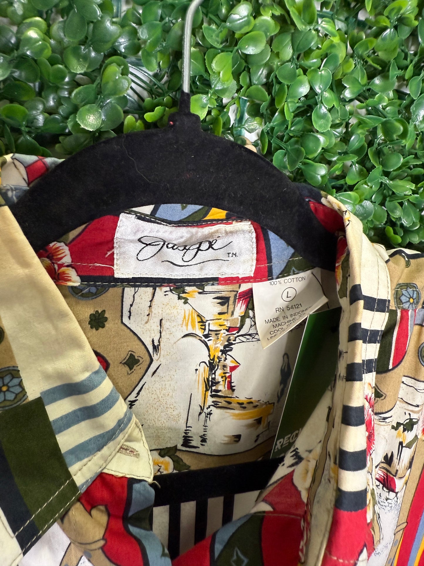 Jaspe Vintage Multi Patterned Vintage Button Up