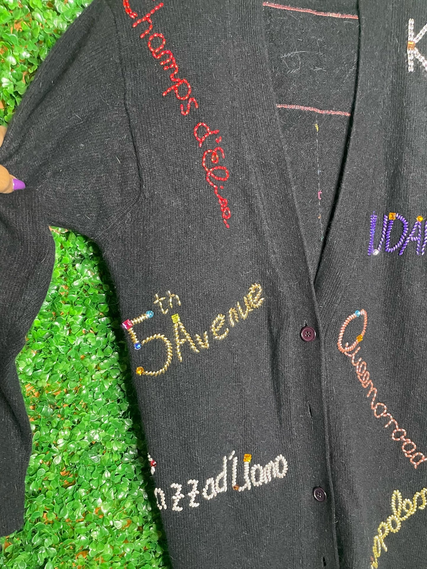 Powyniq bluhmod Branded Famous Cities Vintage Cardigan