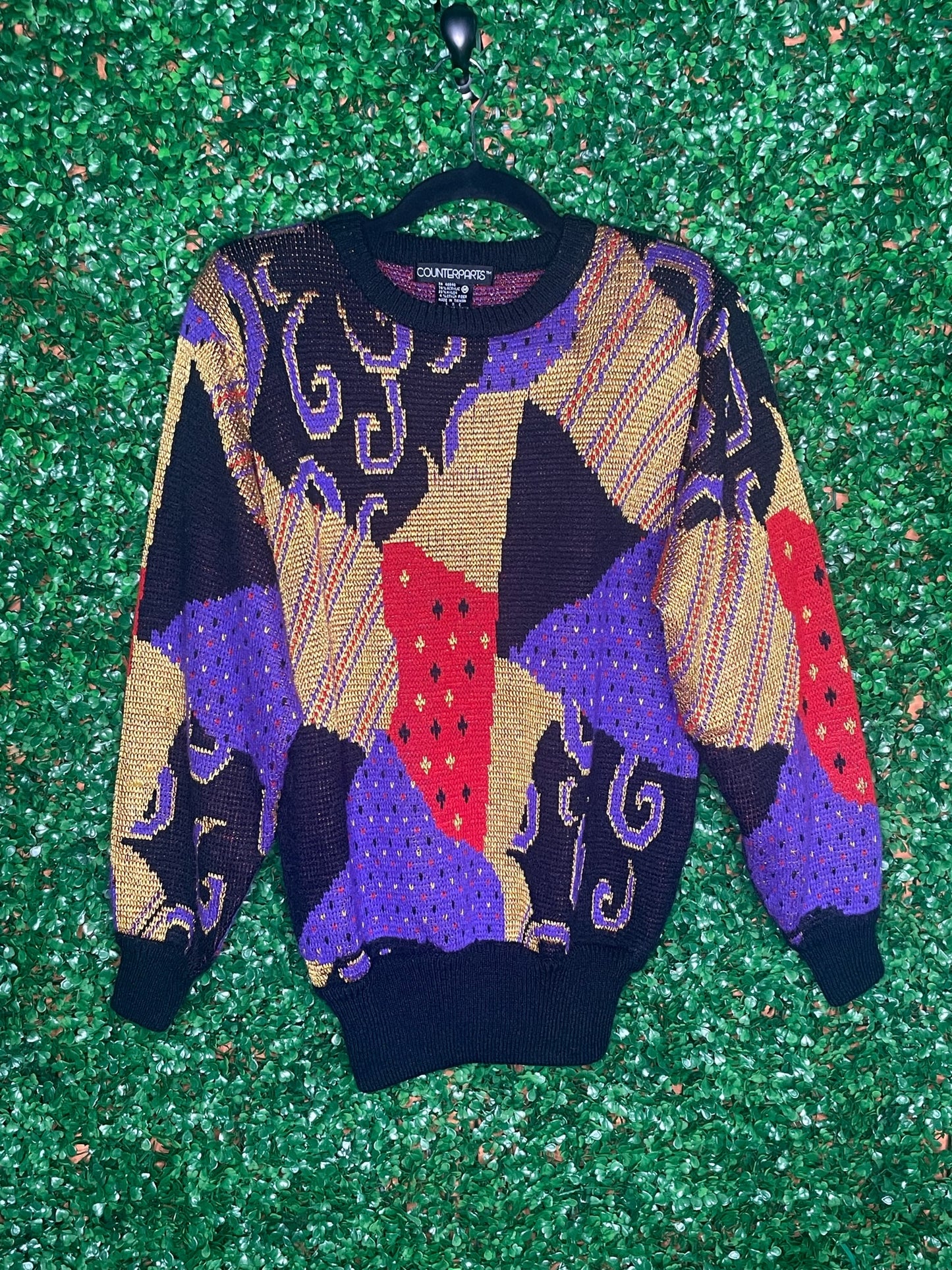 Counter Parts Vintage Geo patterned Long Sweater