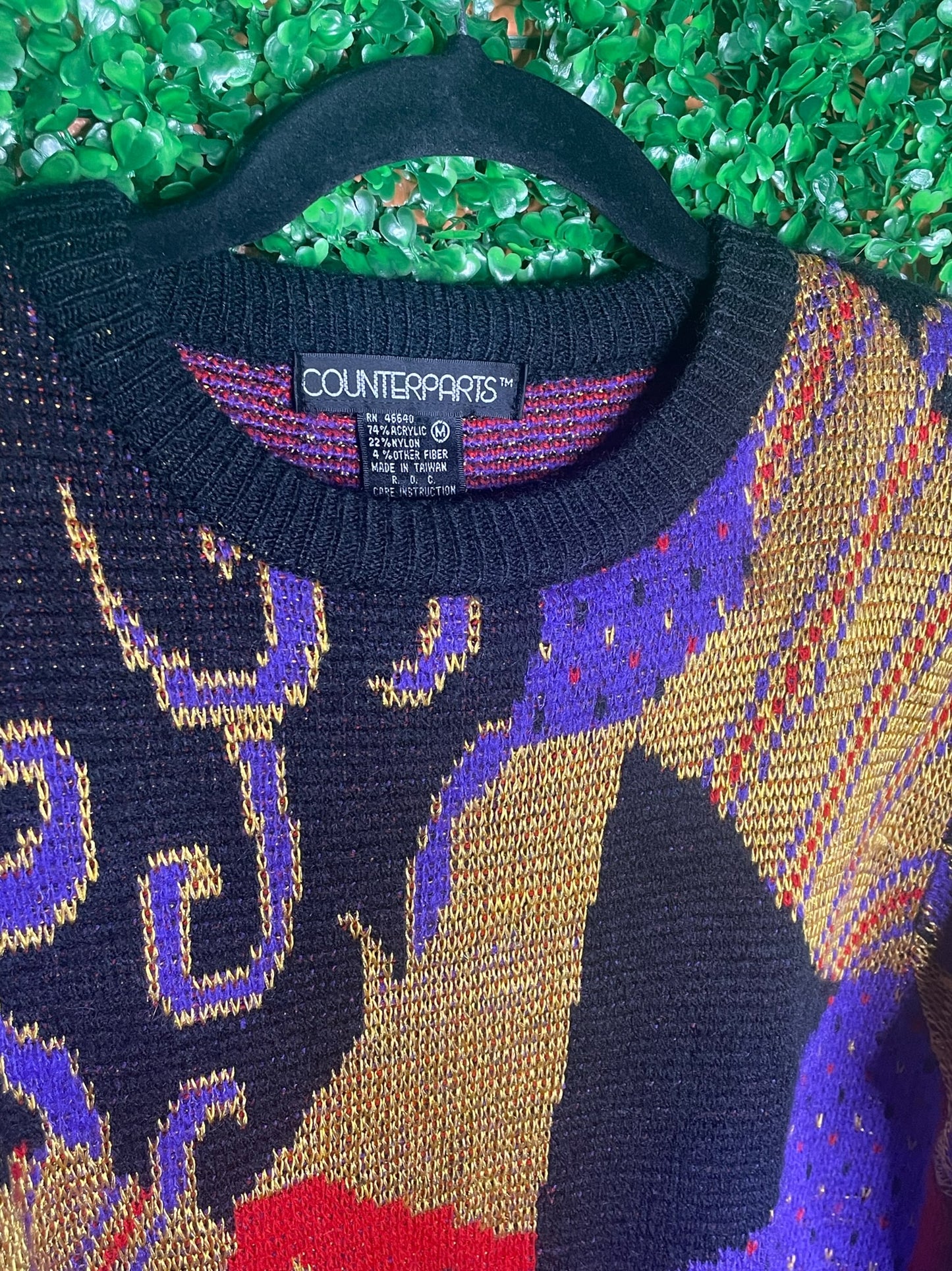 Counter Parts Vintage Geo patterned Long Sweater