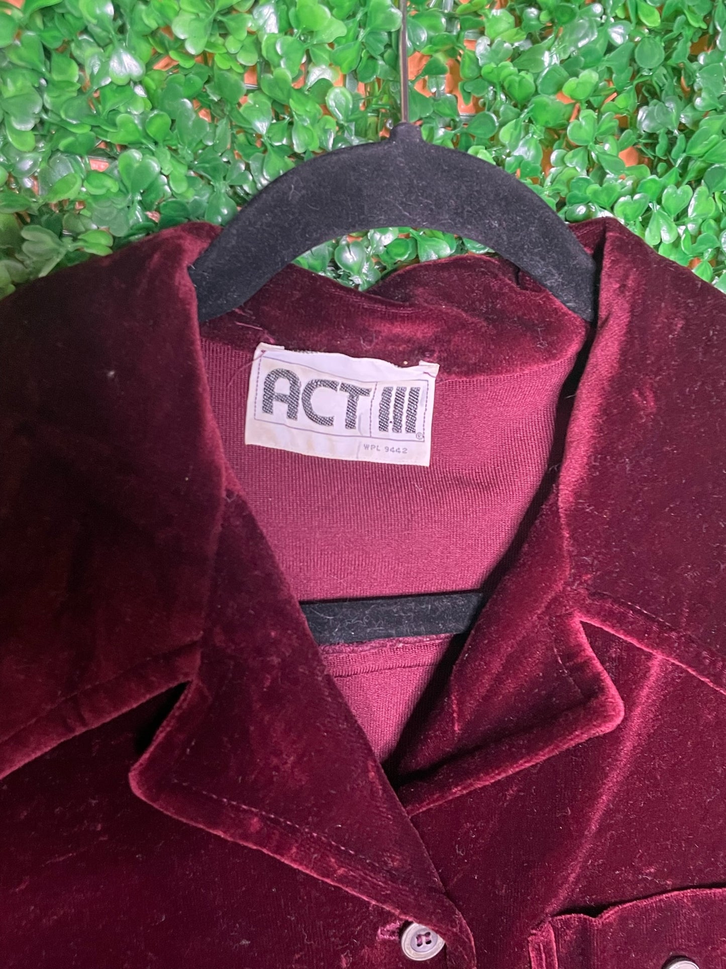 Act II Vintage Velvet Jumper Suit One Piece With Belt