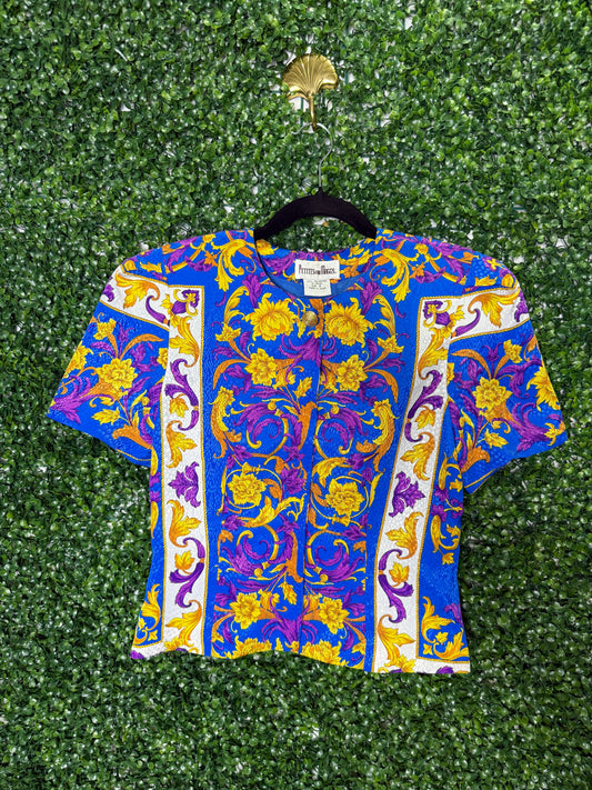 Petites For Maggie Vintage Patterned Blouse