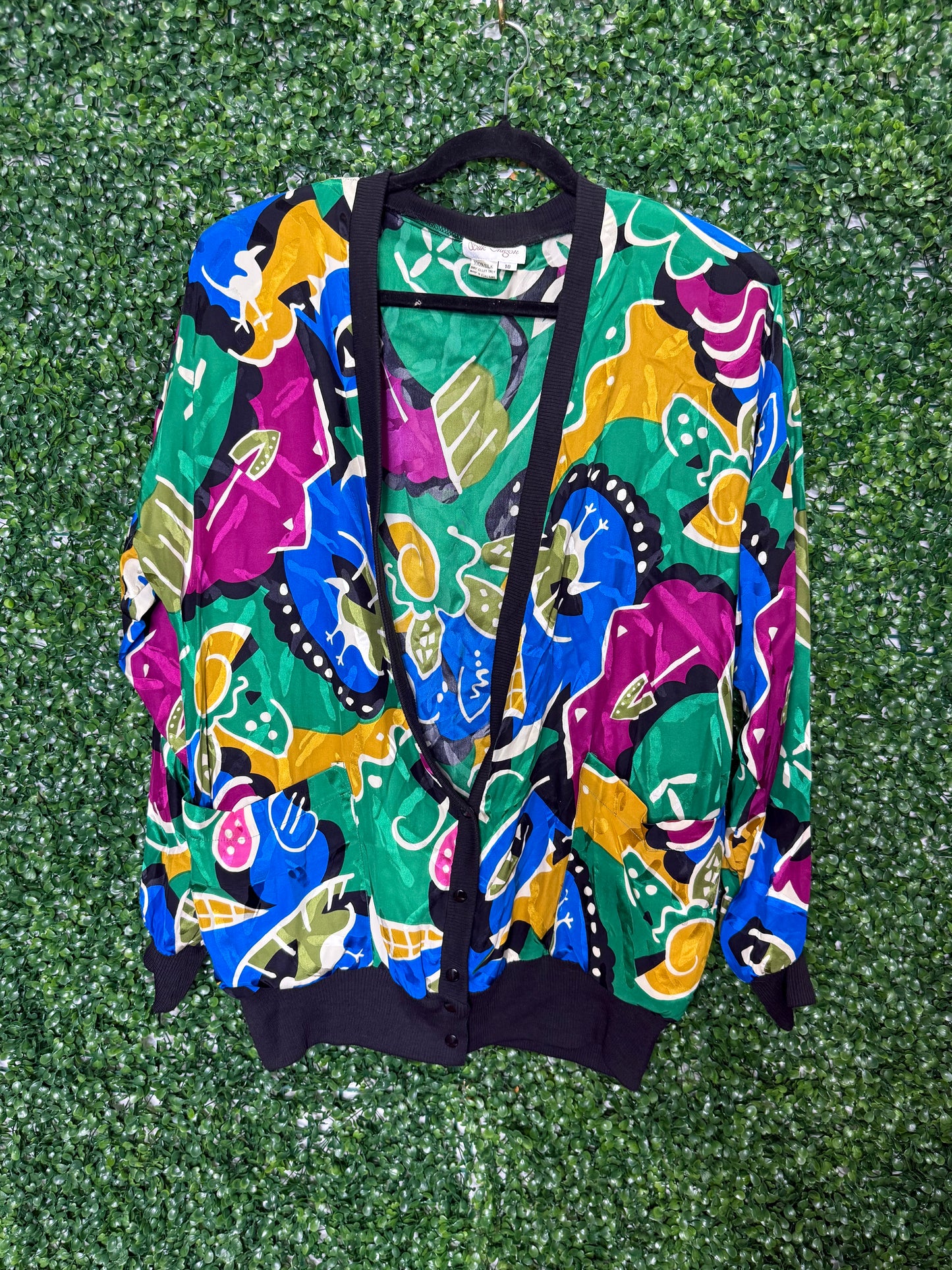 Silk Dragon Vintage Cardigan Top