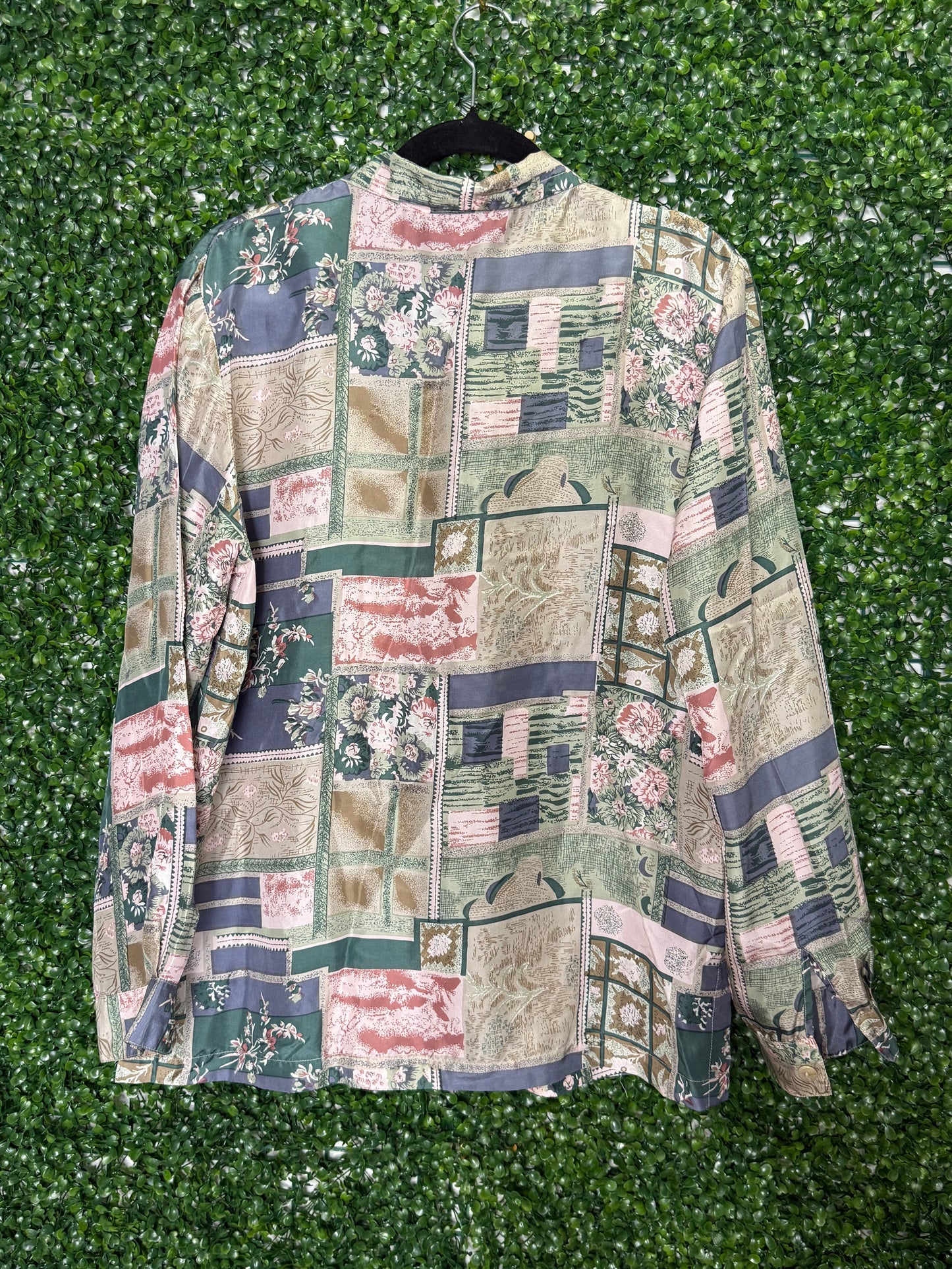 Stunt Vintage Floral Silk Button Up