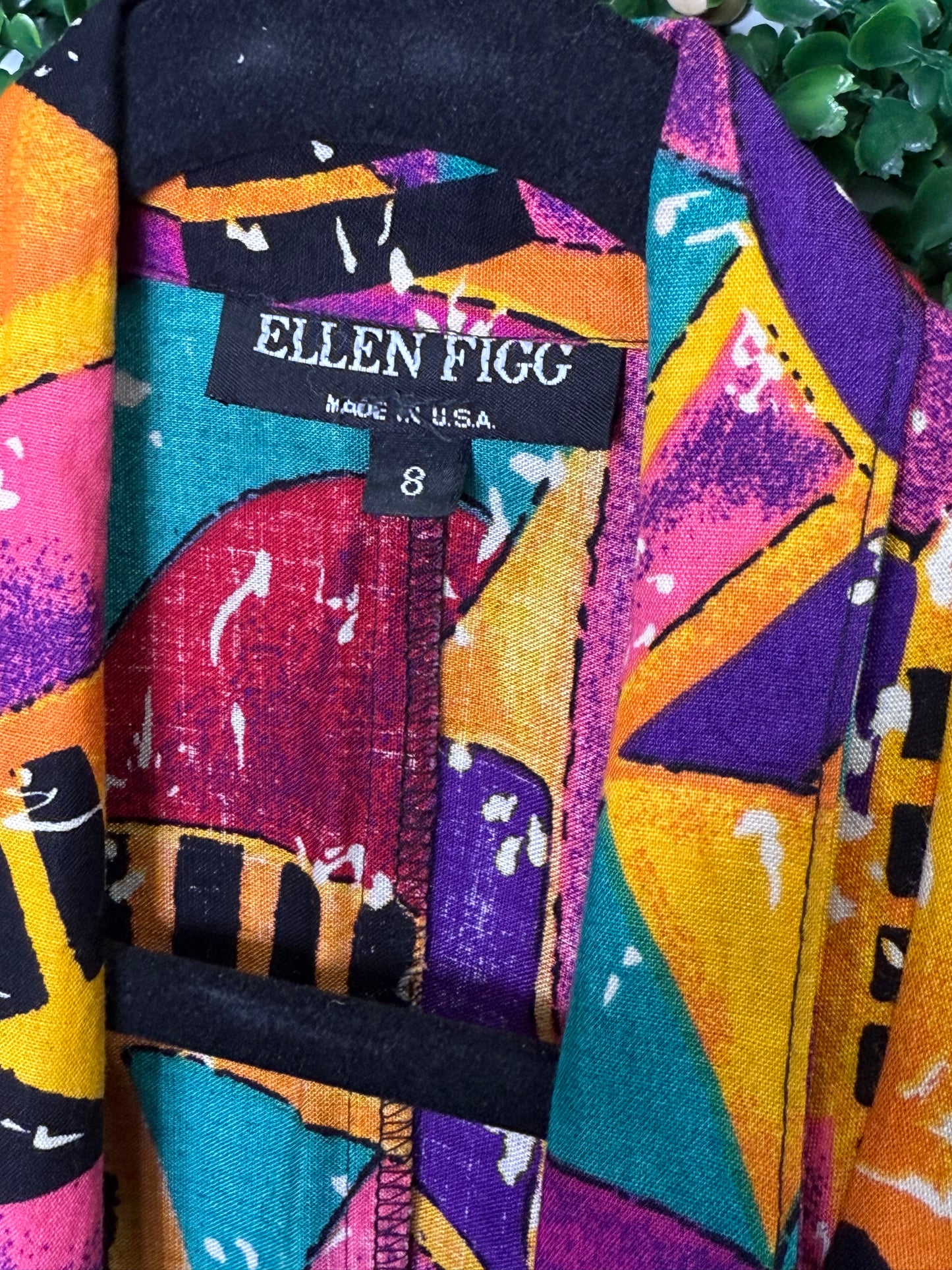 Ellen Figg Multi Patterned Statement Blazer
