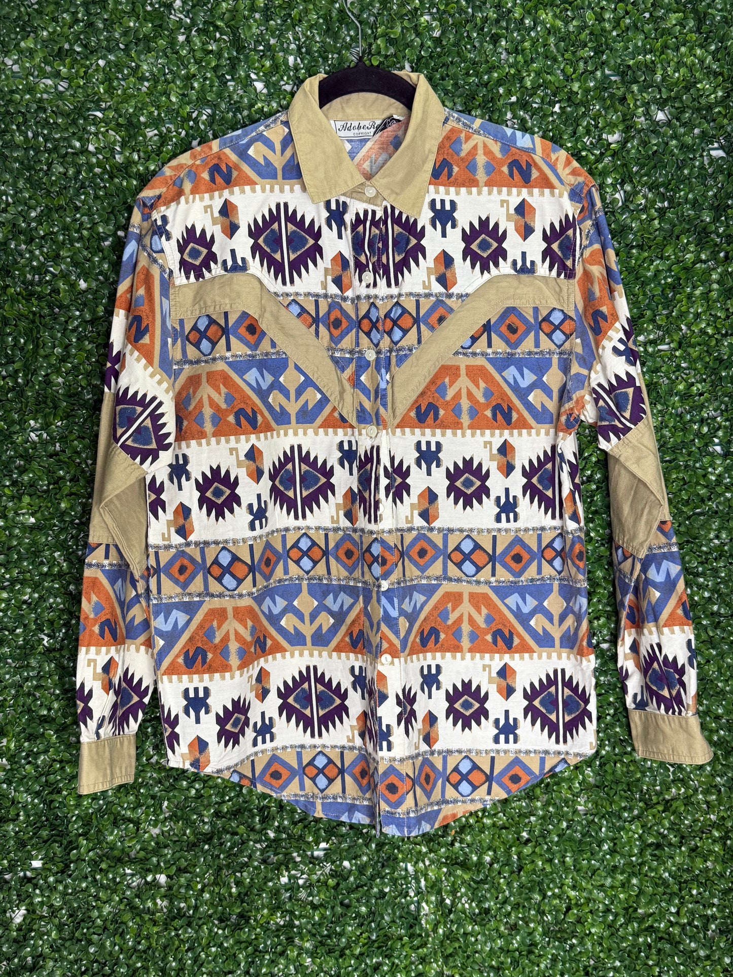 Adobe Rose Aztec Patterned Shirt
