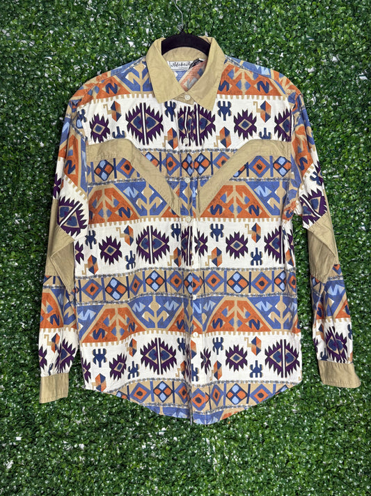 Adobe Rose Aztec Patterned Shirt