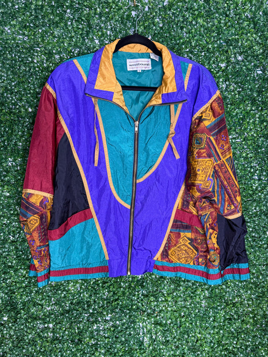 Westbount Vintage Multi Colored Windbreaker