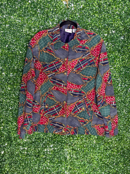 Tan Jay Vintage Patterned Soft Bomber