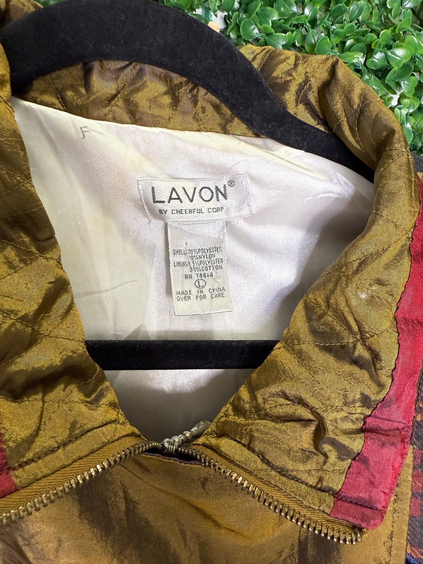 Lavon Vintage Patterned Windbreaker with Front Flap
